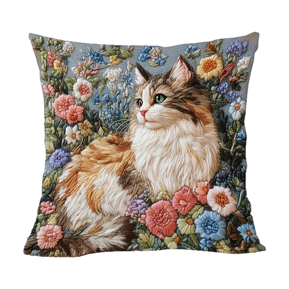 Highland Home Textiles - غطاء وسادة بطبعة حيوانات 45 سم،