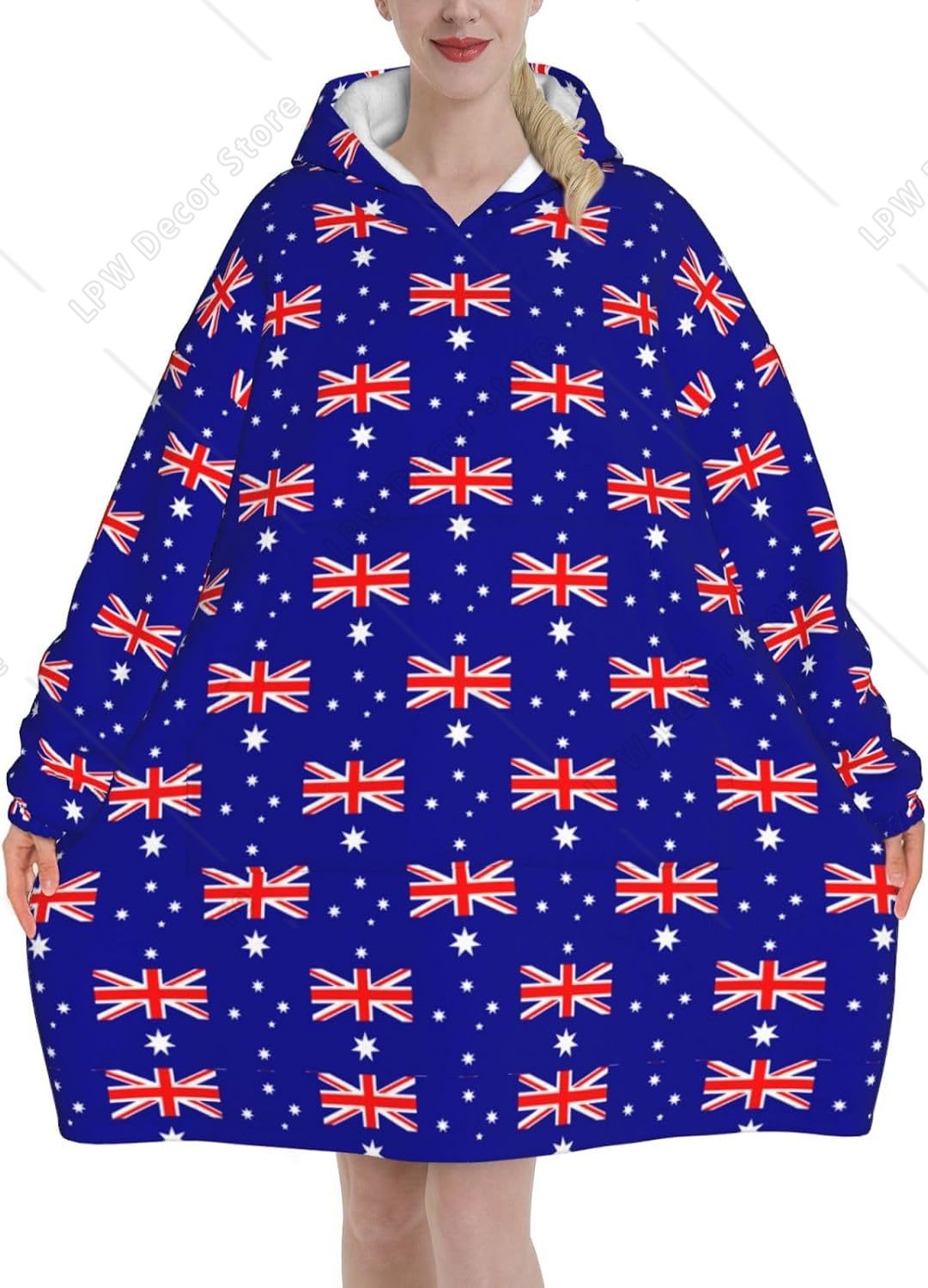 Home Textiles Australia - هودي كبير الحجم من الفلانيل قابل