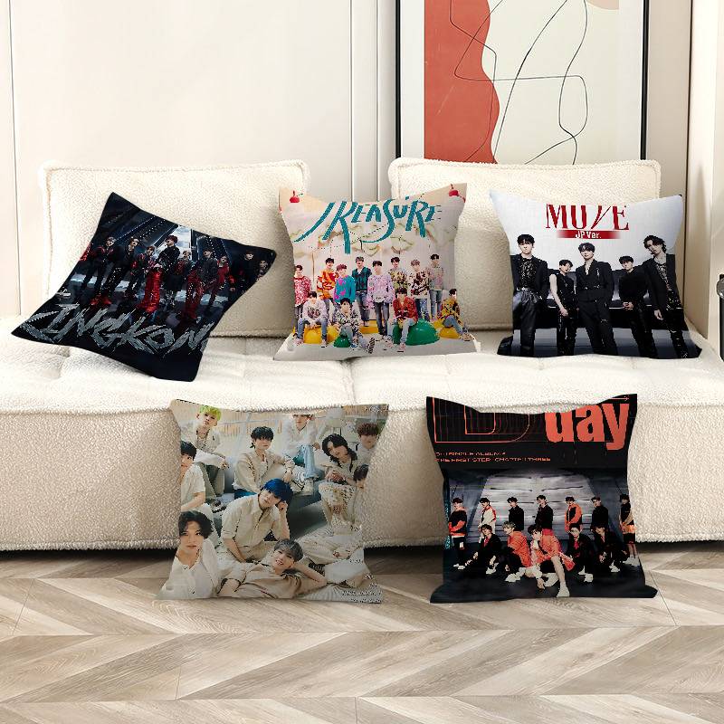 Home Textiles Group - أغطية وسائد Kpop GROUP T-TREASURE بتصميم
