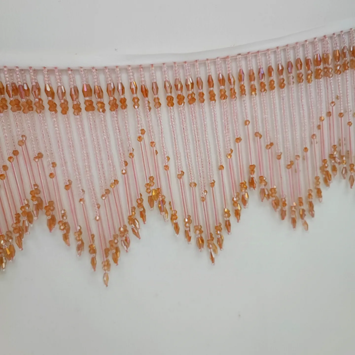 Home Textiles Luxury Curtains - زخرفة هامشية مطرزة يدويًا، زخرفة خرز