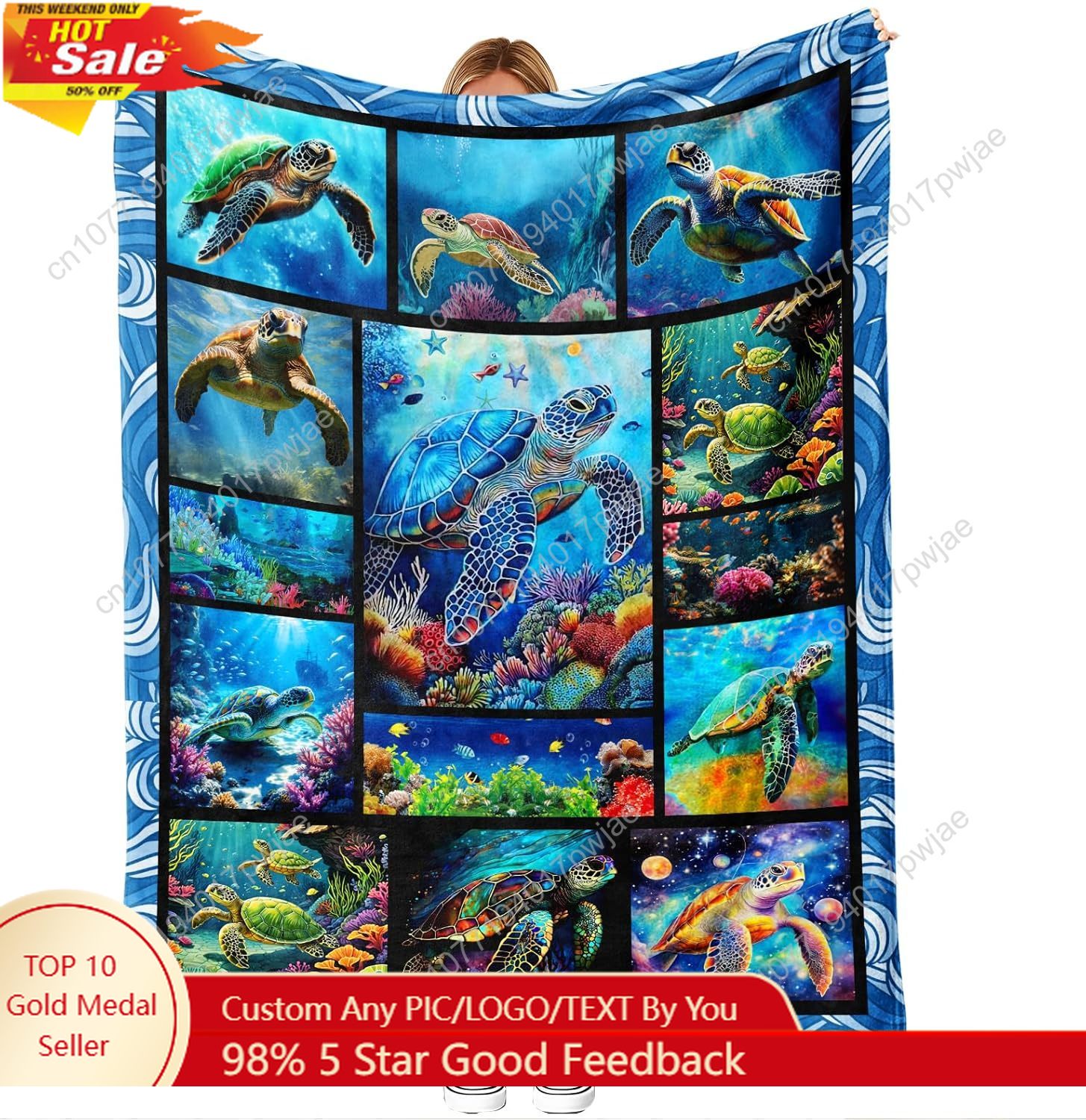 السلاحف البحرية الفانيلا رمي ب - مراجعة Home Textiles Blanket وسعره
