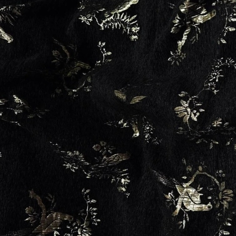 الذهب الموضوع الشنيل الجاكار ت - مراجعة Home Textiles Luxury Curtains وسعره