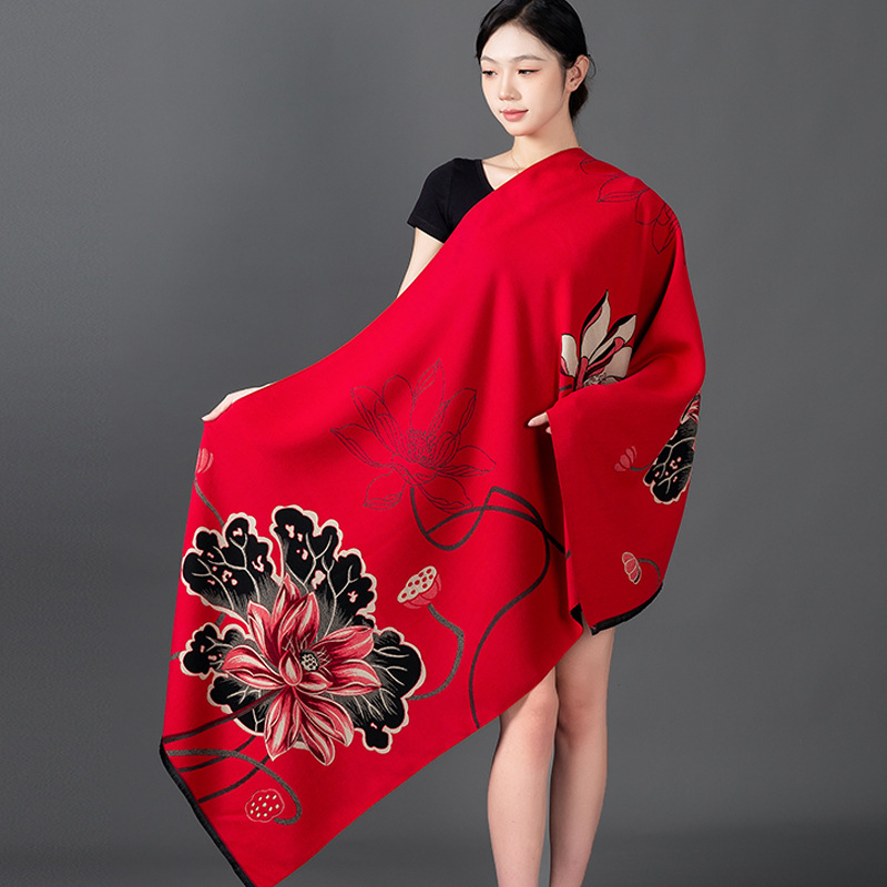 النساء الشتاء شال الكشمير وشاح - مراجعة Home Textiles Blanket وسعره