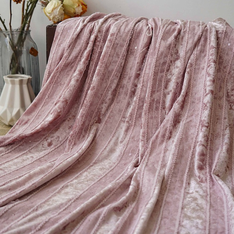 المخملية الدانتيل شريط النسيج  - مراجعة Home Textiles Luxury Curtains وسعره