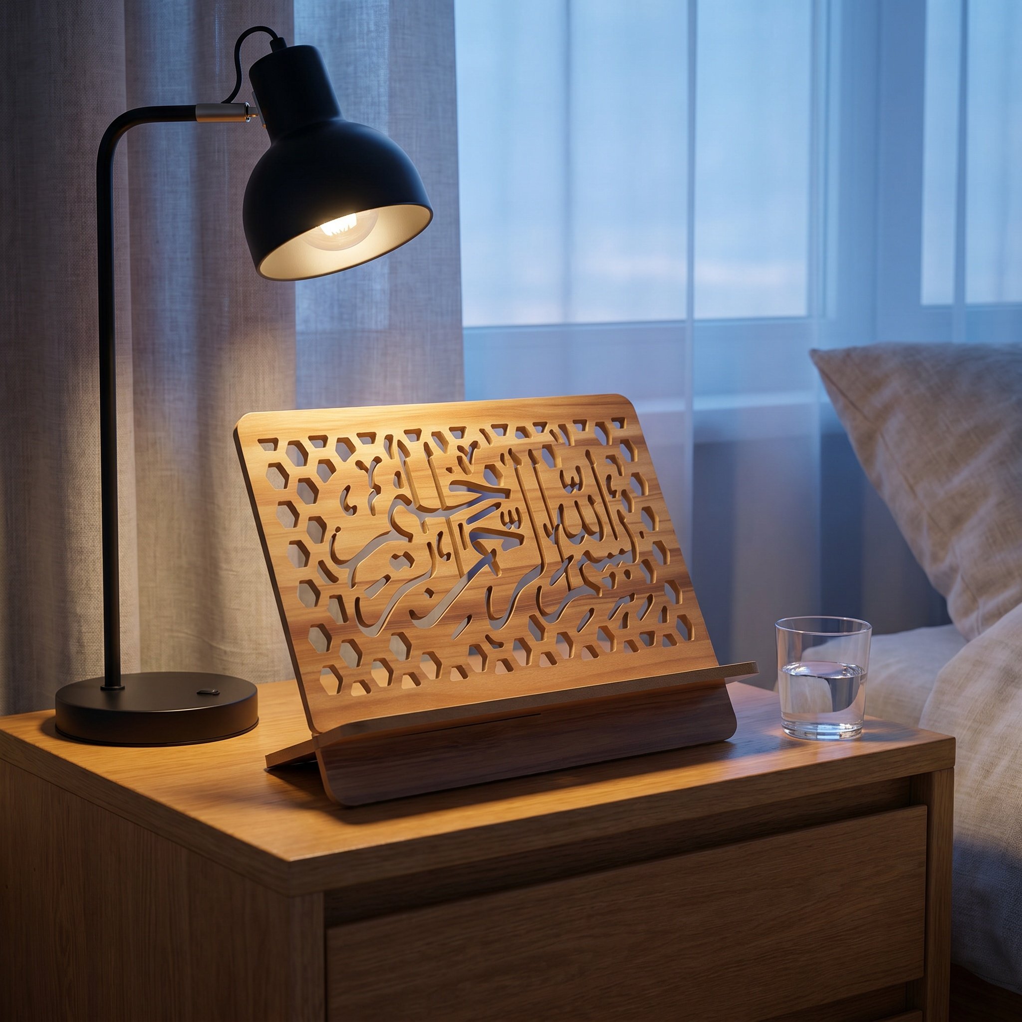 حامل خشبي للإنجيل والقرآن، منح - مراجعة Home Quran وسعره