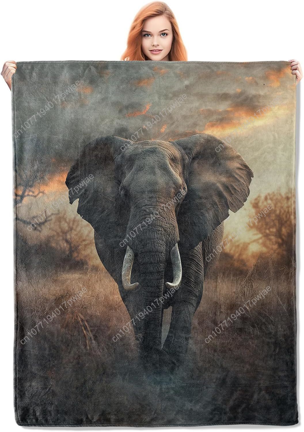 بطانية صوف الفيل، مشهد الحياة  - مراجعة Home Textiles Blanket وسعره