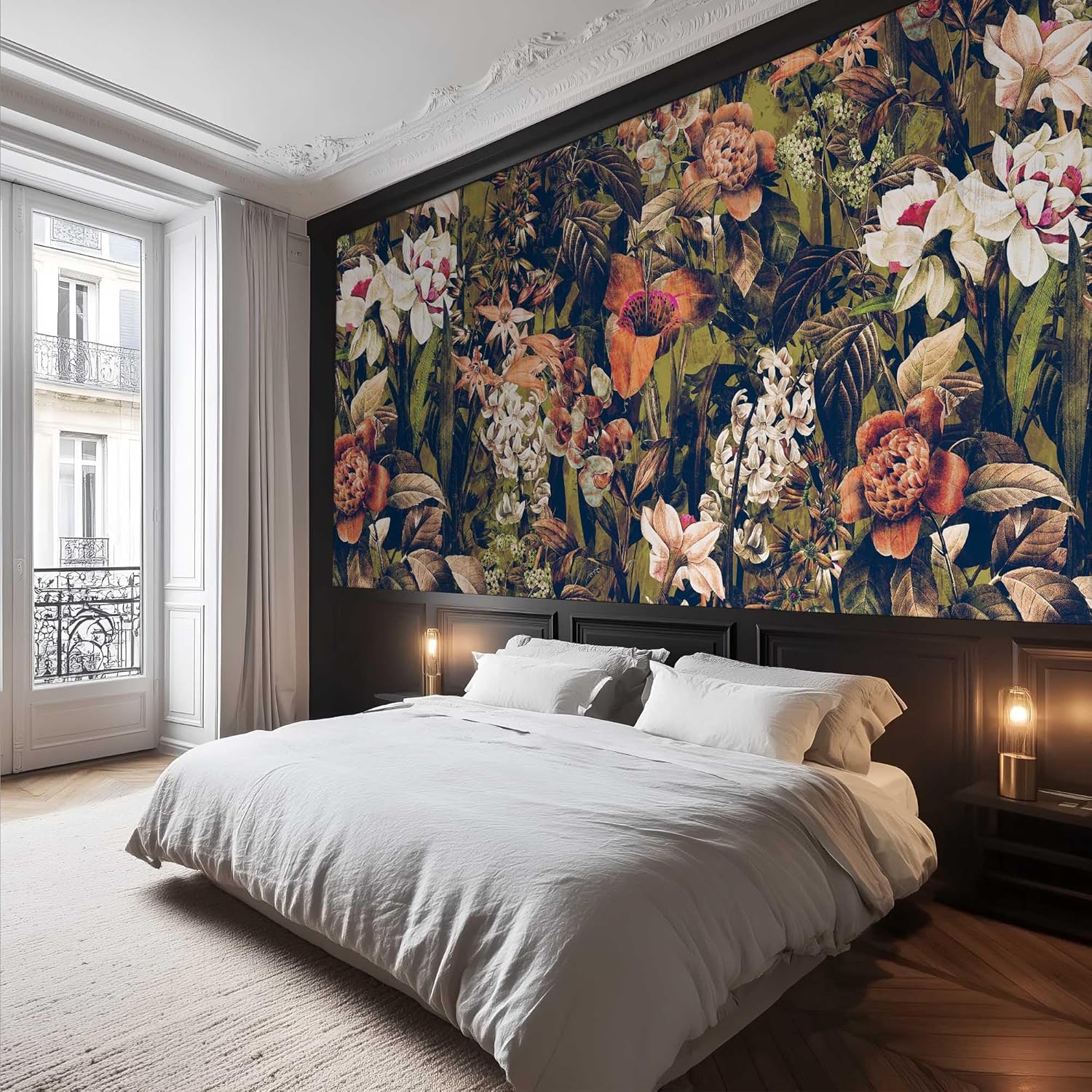 نسيج جداري فاخر بنقوش زهور، مط - مراجعة Home Textiles Luxury Curtains وسعره