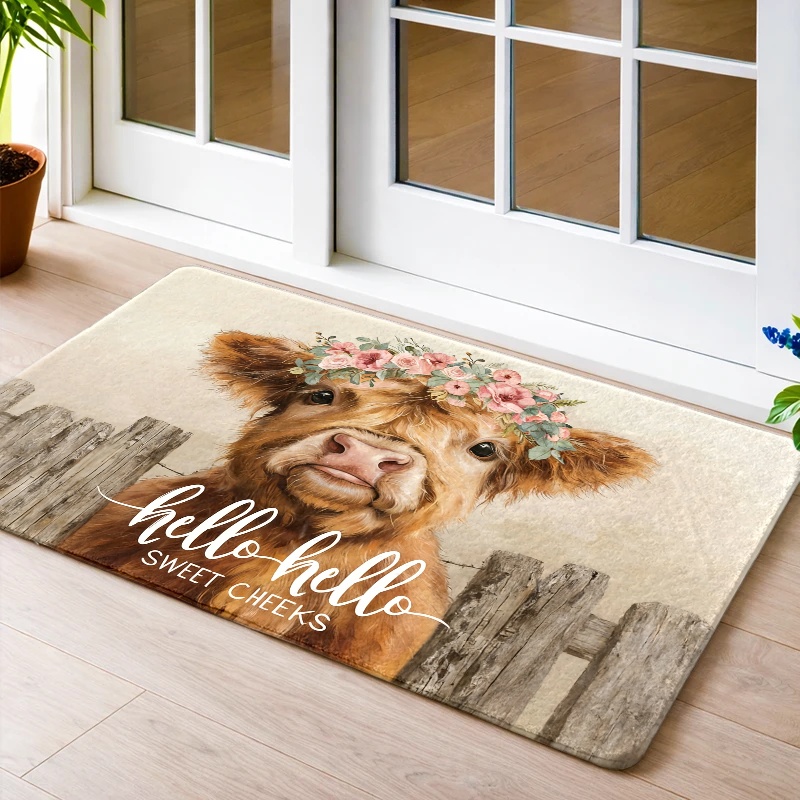 سجادة أرضية بتصميم بقرة هايلان - مراجعة Highland Home Textiles وسعره