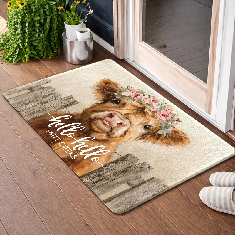 سجادة أرضية بتصميم بقرة هايلان - مراجعة Highland Home Textiles وسعره