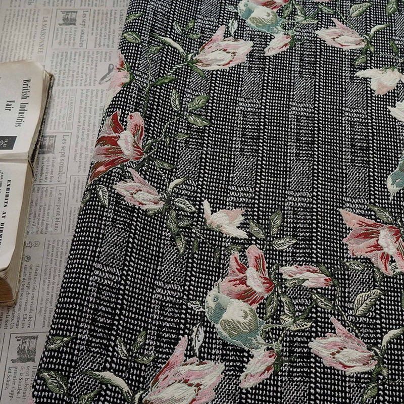 قماش جاكار أوروبي بنقوش زهور و - مراجعة Home Textiles Luxury Curtains وسعره