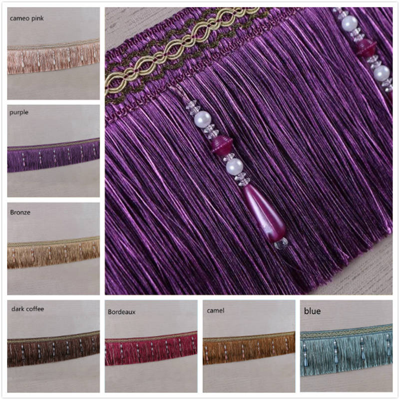 شريط خياطة فاخر من قماش التنجي - مراجعة Home Textiles Luxury Curtains وسعره