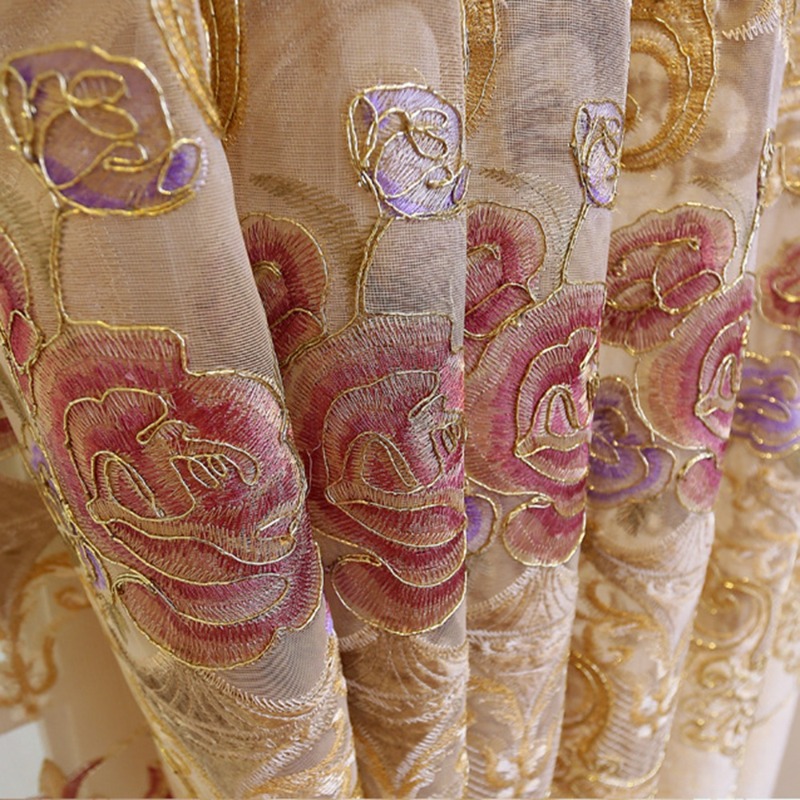 ستائر نافذة فاخرة عصرية مطرزة  - مراجعة Home Textiles Luxury Curtains وسعره
