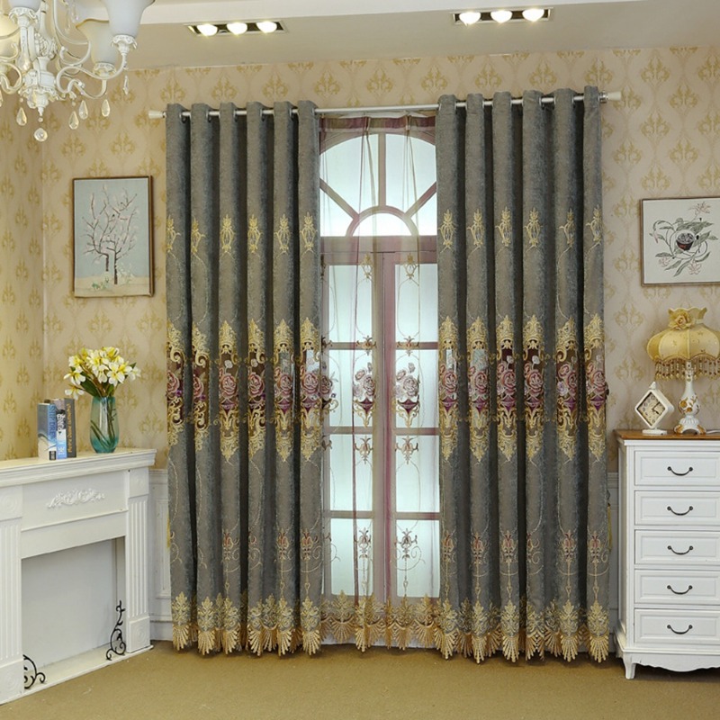 ستائر نافذة فاخرة عصرية مطرزة  - مراجعة Home Textiles Luxury Curtains وسعره